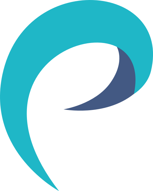 藍色極簡字母P矢量logo圖標 logo png