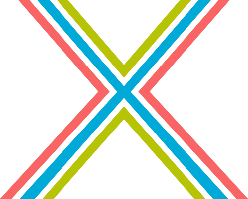 字母X三色矢量logo圖片 logo png