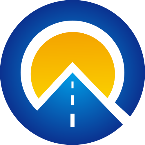 圓形道路交通矢量logo圖標